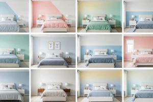 cat kamar tidur 2 warna